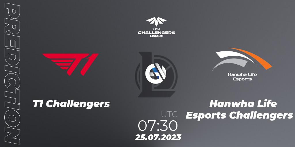 T1 Challengers - Hanwha Life Esports Challengers: Maç tahminleri. 25.07.23, LoL, LCK Challengers League 2023 Summer - Group Stage