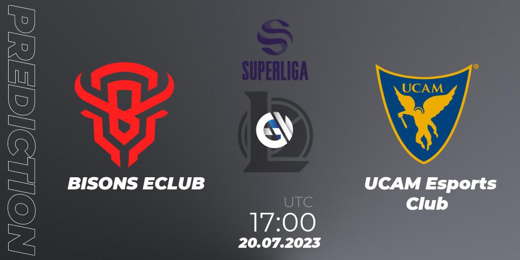 BISONS ECLUB - UCAM Esports Club: Maç tahminleri. 22.06.2023 at 17:00, LoL, Superliga Summer 2023 - Group Stage