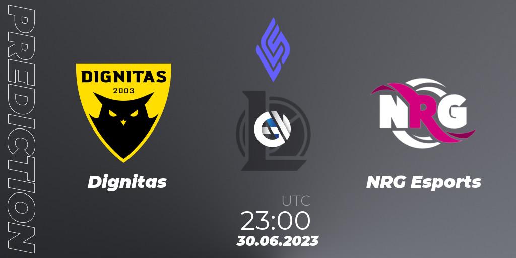 Dignitas - NRG Esports: Maç tahminleri. 30.06.2023 at 23:00, LoL, LCS Summer 2023 - Group Stage