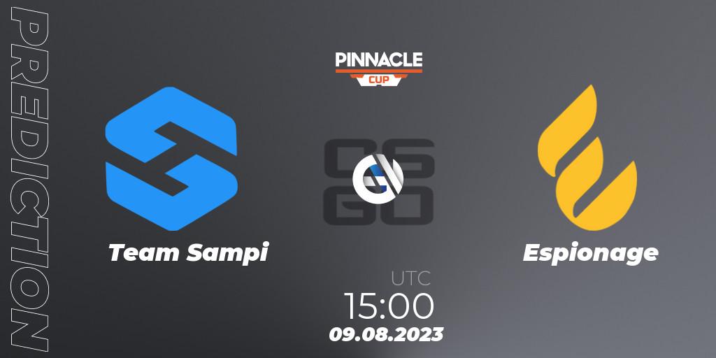 Team Sampi - Espionage: Maç tahminleri. 09.08.2023 at 15:15, Counter-Strike (CS2), Pinnacle Cup V