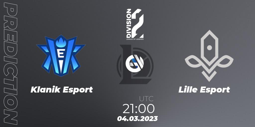 Klanik Esport - Lille Esport: Maç tahminleri. 04.03.2023 at 21:00, LoL, LFL Division 2 Spring 2023 - Group Stage