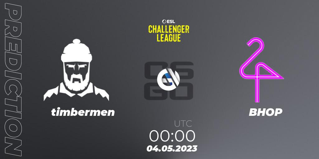 timbermen - BHOP: Maç tahminleri. 04.05.2023 at 00:00, Counter-Strike (CS2), ESL Challenger League Season 45: North America