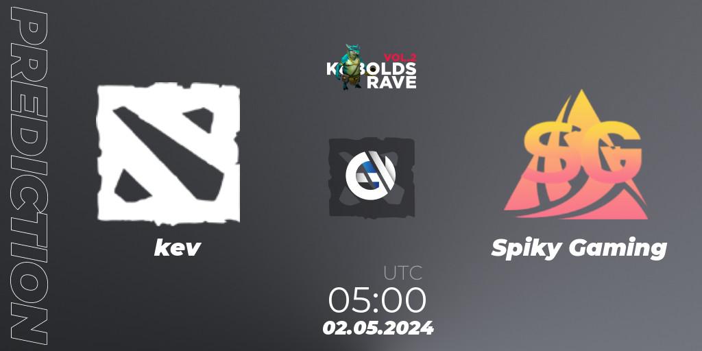 kev - Spiky Gaming: Maç tahminleri. 02.05.2024 at 05:00, Dota 2, Cringe Station Kobolds Rave 2