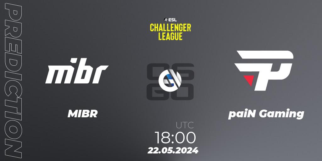 MIBR - paiN Gaming: Maç tahminleri. 22.05.2024 at 18:00, Counter-Strike (CS2), ESL Challenger League Season 47: South America