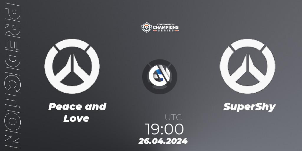 Peace and Love - SuperShy: Maç tahminleri. 26.04.2024 at 19:00, Overwatch, Overwatch Champions Series 2024 - EMEA Stage 2 Main Event