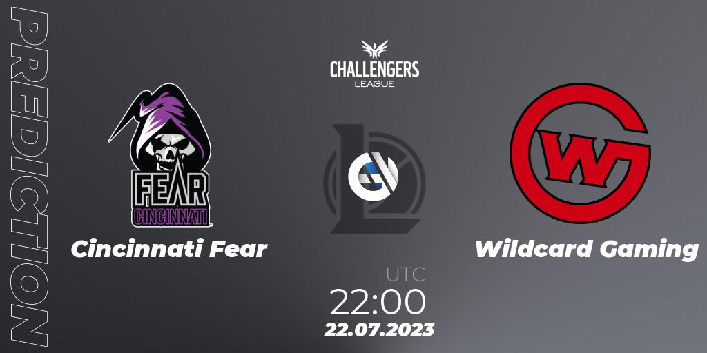 Cincinnati Fear - Wildcard Gaming: Maç tahminleri. 22.07.2023 at 22:00, LoL, North American Challengers League 2023 Summer - Playoffs