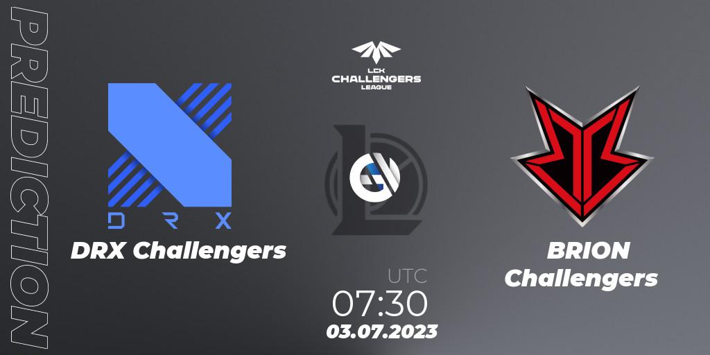 DRX Challengers - BRION Challengers: Maç tahminleri. 03.07.23, LoL, LCK Challengers League 2023 Summer - Group Stage