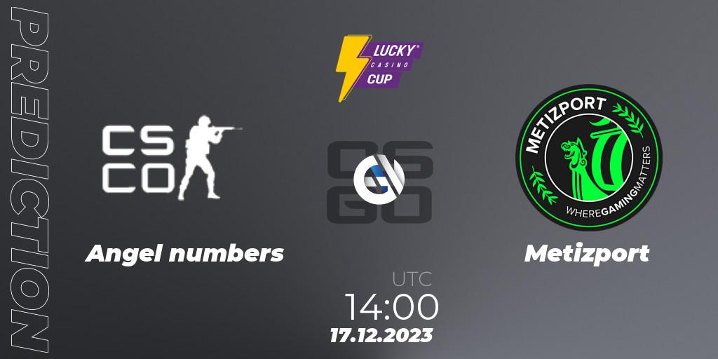 Angel numbers - Metizport: Maç tahminleri. 17.12.2023 at 14:00, Counter-Strike (CS2), Esportal LuckyCasino Cup