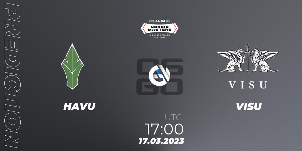HAVU - VISU: Maç tahminleri. 17.03.2023 at 17:00, Counter-Strike (CS2), Pelaajat Nordic Masters Spring 2023 - BLAST Premier Qualifier