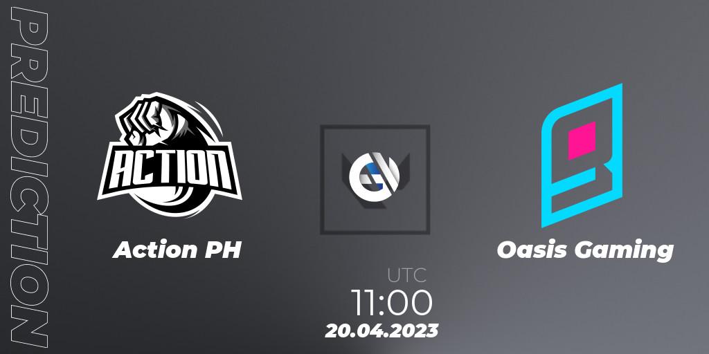 Action PH - Oasis Gaming: Maç tahminleri. 21.04.2023 at 10:30, VALORANT, VALORANT Challengers 2023: Philippines Split 2 - Group stage