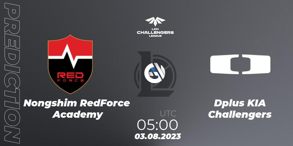 Nongshim RedForce Academy - Dplus KIA Challengers: Maç tahminleri. 03.08.2023 at 05:00, LoL, LCK Challengers League 2023 Summer - Group Stage