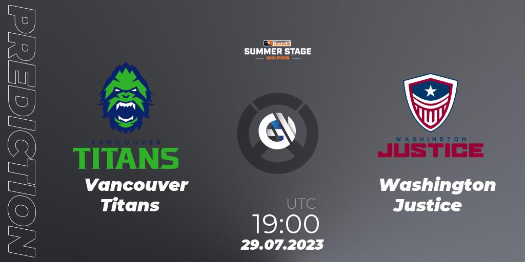 Vancouver Titans - Washington Justice: Maç tahminleri. 29.07.2023 at 19:00, Overwatch, Overwatch League 2023 - Summer Stage Qualifiers