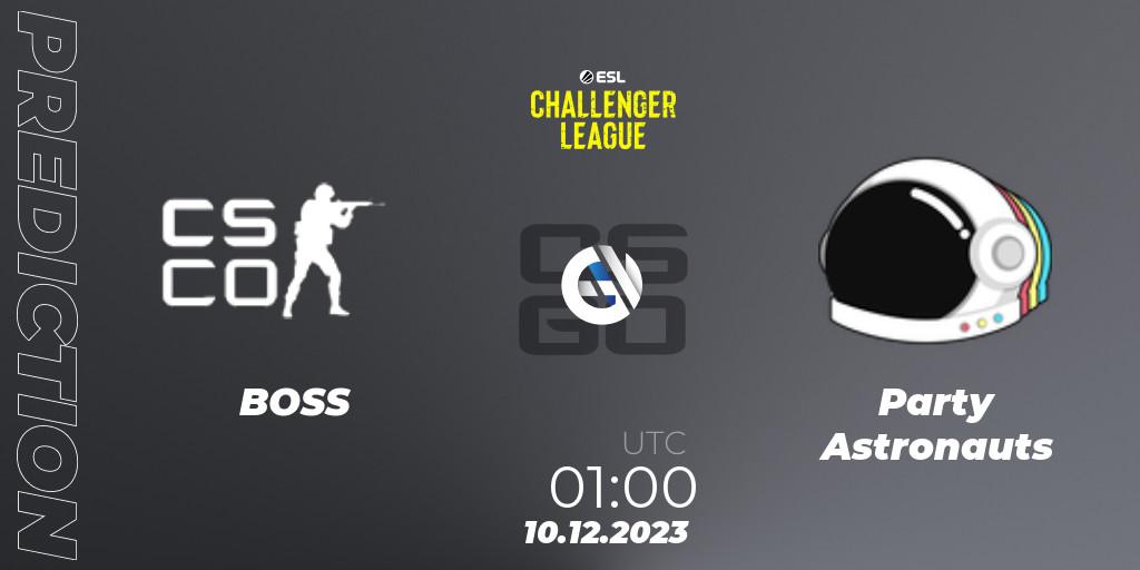 BOSS - Party Astronauts: Maç tahminleri. 10.12.2023 at 01:00, Counter-Strike (CS2), ESL Challenger League Season 46: North America