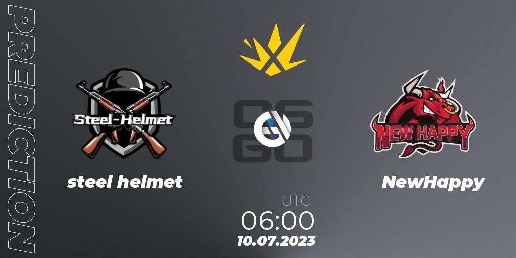 steel helmet - NewHappy: Maç tahminleri. 10.07.2023 at 06:00, Counter-Strike (CS2), XSE Pro League