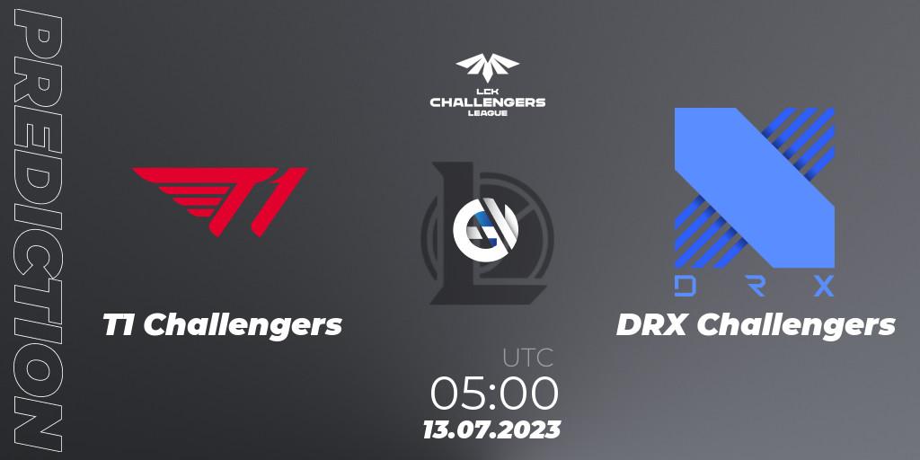 T1 Challengers - DRX Challengers: Maç tahminleri. 13.07.23, LoL, LCK Challengers League 2023 Summer - Group Stage