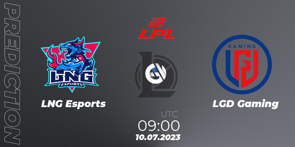 LNG Esports - LGD Gaming: Maç tahminleri. 10.07.23, LoL, LPL Summer 2023 Regular Season