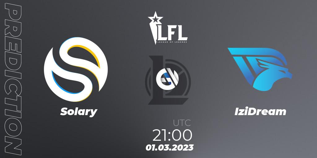 Solary - IziDream: Maç tahminleri. 01.03.2023 at 21:30, LoL, LFL Spring 2023 - Group Stage