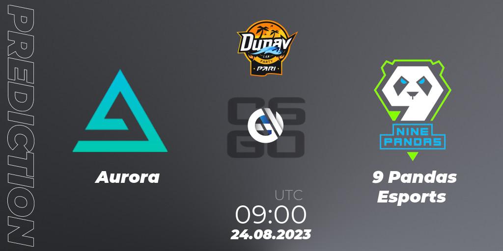 Aurora - 9 Pandas Esports: Maç tahminleri. 24.08.2023 at 09:00, Counter-Strike (CS2), PARI Dunav Party 2023