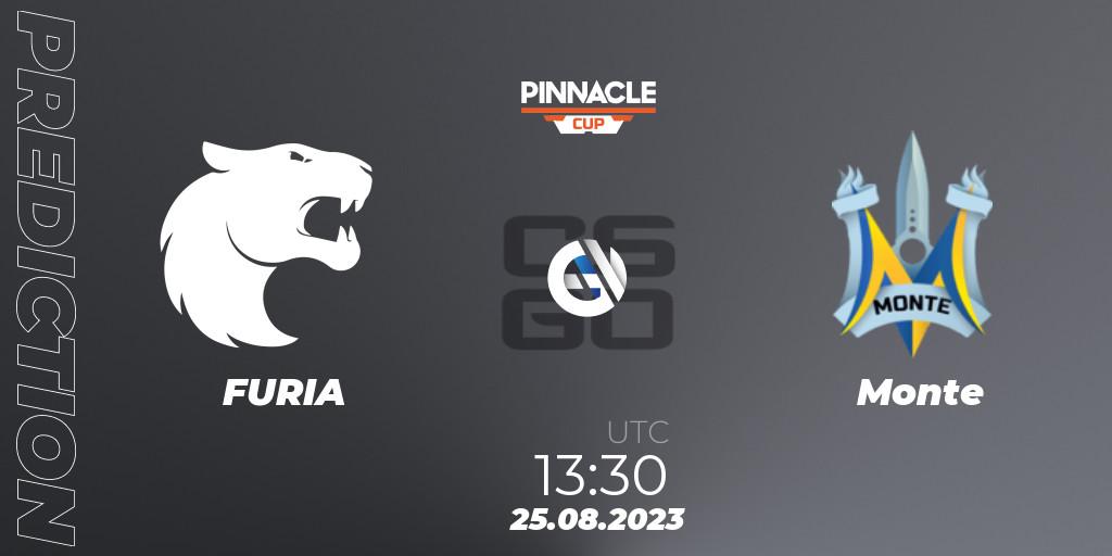 FURIA - Monte: Maç tahminleri. 25.08.2023 at 13:30, Counter-Strike (CS2), Pinnacle Cup V