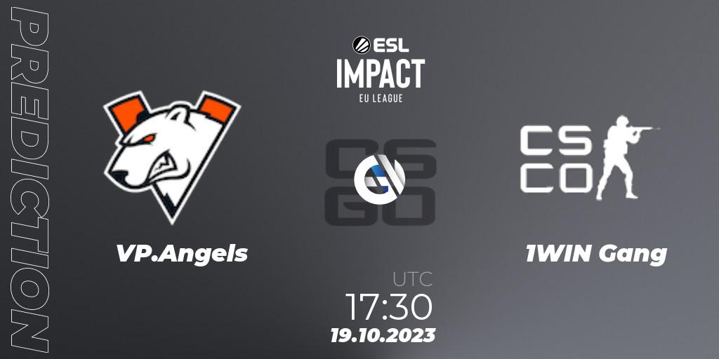 VP.Angels - 1WIN Gang: Maç tahminleri. 19.10.2023 at 17:30, Counter-Strike (CS2), ESL Impact League Season 4: European Division
