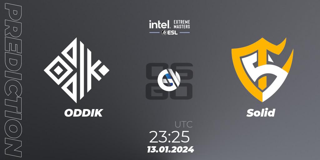 ODDIK - Solid: Maç tahminleri. 13.01.2024 at 23:30, Counter-Strike (CS2), Intel Extreme Masters China 2024: South American Open Qualifier #1