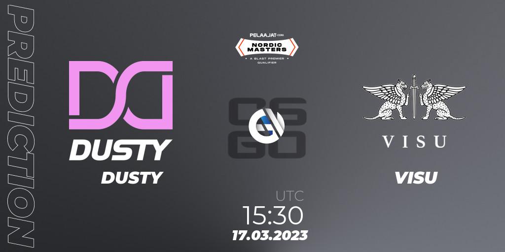 DUSTY - VISU: Maç tahminleri. 17.03.2023 at 15:30, Counter-Strike (CS2), Pelaajat Nordic Masters Spring 2023 - BLAST Premier Qualifier
