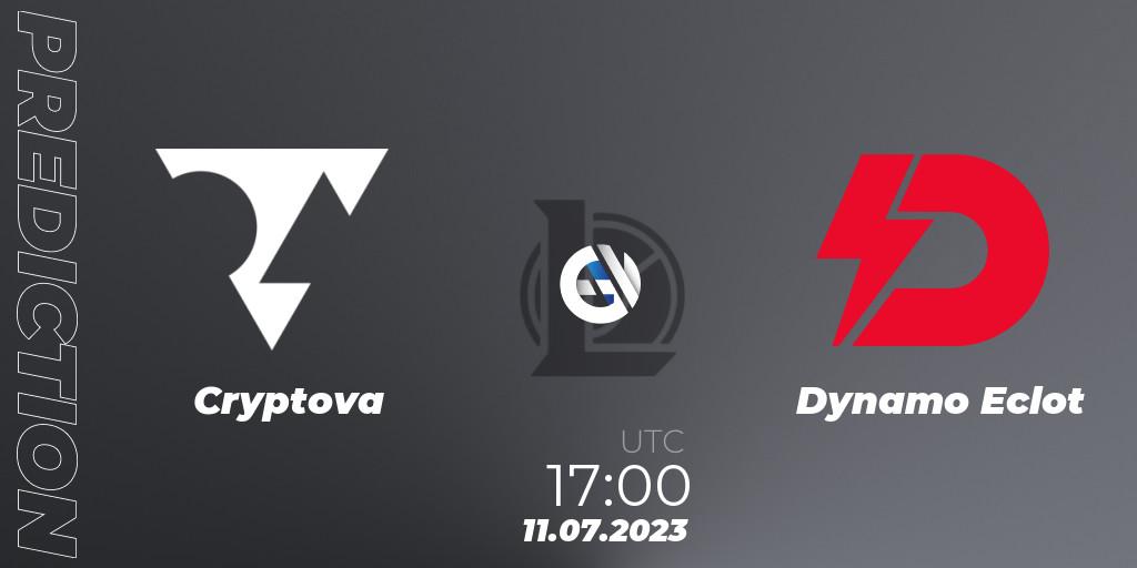 Cryptova - Dynamo Eclot: Maç tahminleri. 16.06.2023 at 17:00, LoL, Hitpoint Masters Summer 2023 - Group Stage