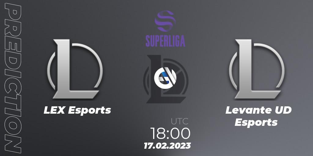 LEX Esports - Levante UD Esports: Maç tahminleri. 17.02.2023 at 18:00, LoL, LVP Superliga 2nd Division Spring 2023 - Group Stage
