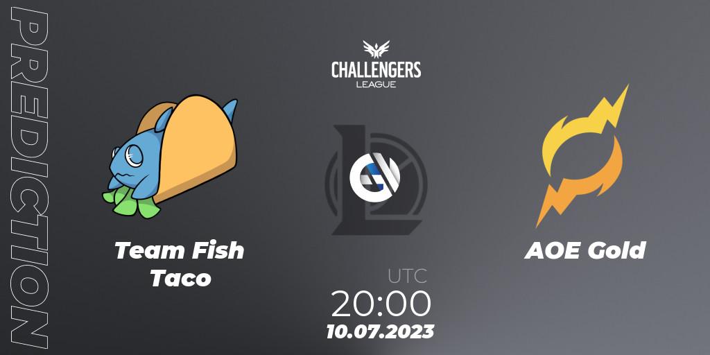 Team Fish Taco - AOE Gold: Maç tahminleri. 10.07.2023 at 20:00, LoL, North American Challengers League 2023 Summer - Group Stage