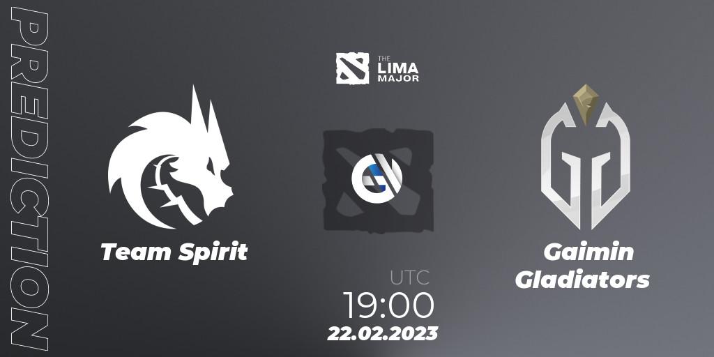 Team Spirit - Gaimin Gladiators: Maç tahminleri. 22.02.23, Dota 2, The Lima Major 2023