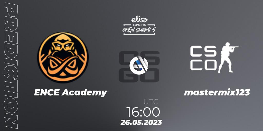 ENCE Academy - mastermix123: Maç tahminleri. 26.05.2023 at 15:20, Counter-Strike (CS2), Elisa Open Suomi Season 5