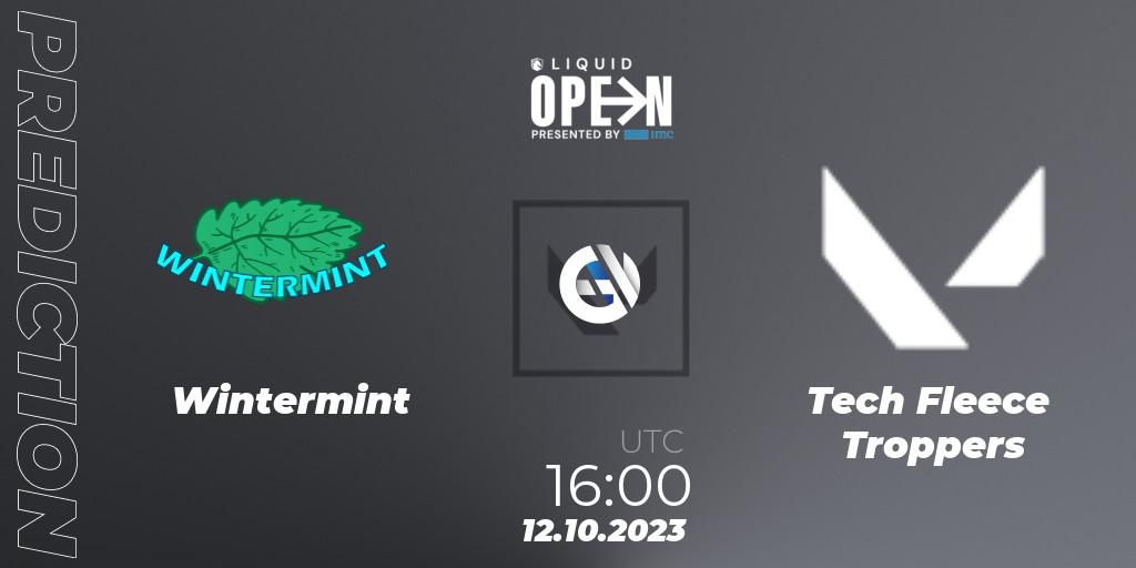 Wintermint - Tech Fleece Troppers: Maç tahminleri. 12.10.2023 at 16:00, VALORANT, Liquid Open 2023 - Europe