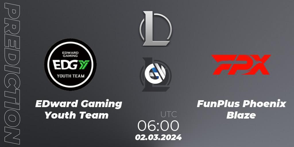 EDward Gaming Youth Team - FunPlus Phoenix Blaze: Maç tahminleri. 02.03.24, LoL, LDL 2024 - Stage 1