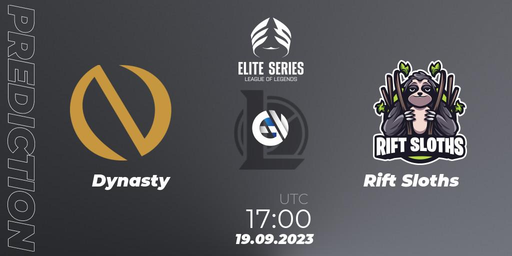 Dynasty - Rift Sloths: Maç tahminleri. 19.09.23, LoL, Elite Series Relegation 2023