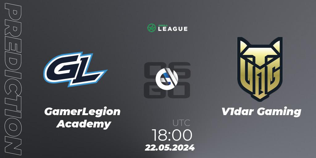 GamerLegion Academy - V1dar Gaming: Maç tahminleri. 22.05.2024 at 18:00, Counter-Strike (CS2), ESEA Season 49: Advanced Division - Europe