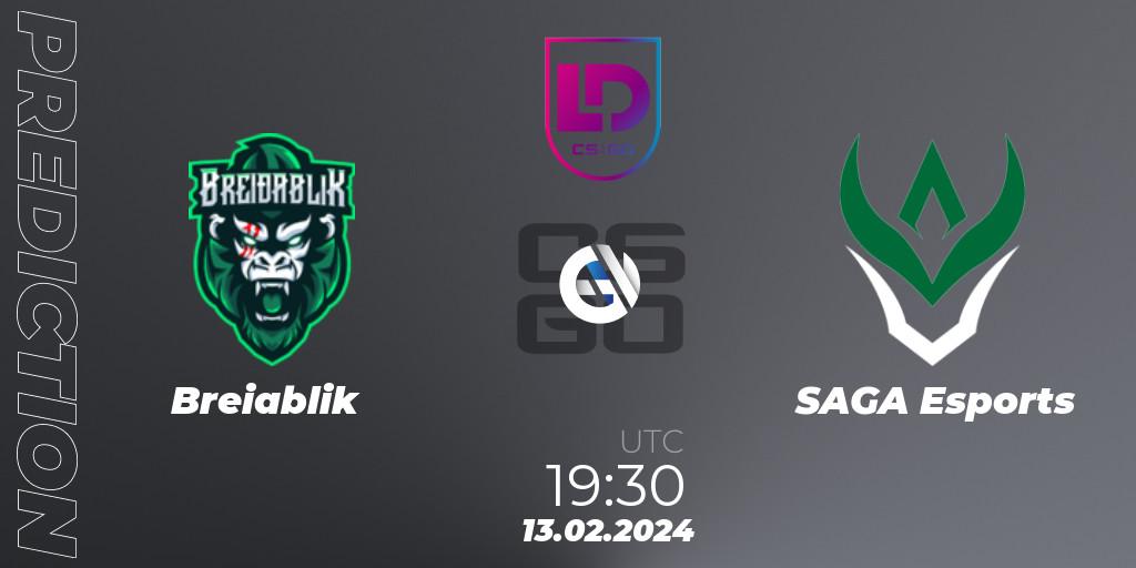 Breiðablik - SAGA Esports: Maç tahminleri. 13.02.2024 at 19:30, Counter-Strike (CS2), Icelandic Esports League Season 8: Regular Season
