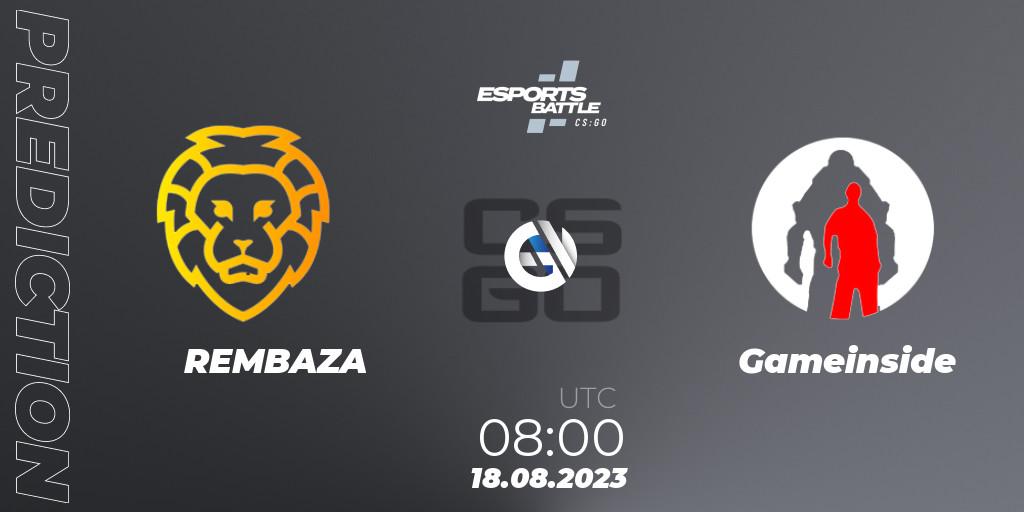 REMBAZA - Gameinside: Maç tahminleri. 18.08.2023 at 08:00, Counter-Strike (CS2), ESportsBattle Season 27
