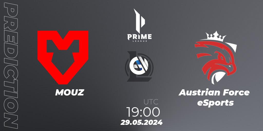 MOUZ - Austrian Force eSports: Maç tahminleri. 29.05.2024 at 19:00, LoL, Prime League Summer 2024
