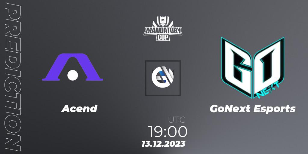 Acend - GoNext Esports: Maç tahminleri. 13.12.2023 at 19:00, VALORANT, Mandatory Cup #3
