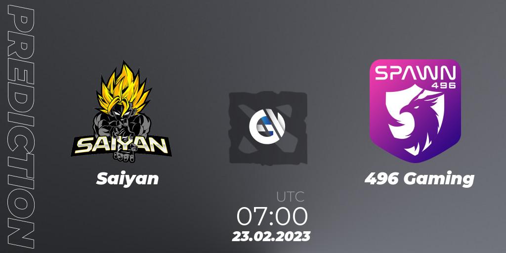 Saiyan - 496 Gaming: Maç tahminleri. 21.02.2023 at 07:09, Dota 2, GGWP Dragon Series 1