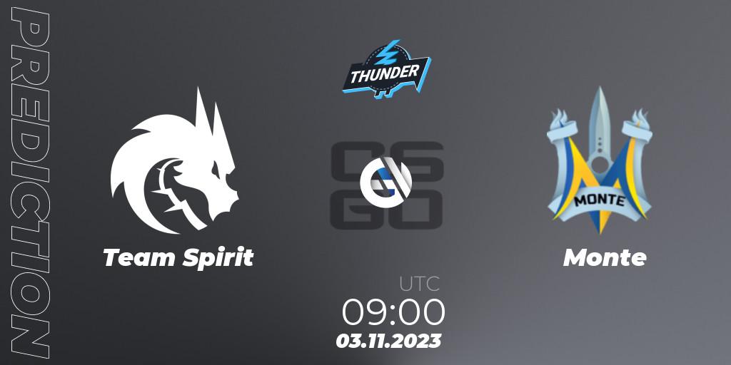 Team Spirit - Monte: Maç tahminleri. 03.11.23, CS2 (CS:GO), Thunderpick CS:GO World Championship 2023