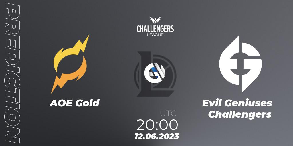 AOE Gold - Evil Geniuses Challengers: Maç tahminleri. 12.06.2023 at 20:00, LoL, North American Challengers League 2023 Summer - Group Stage