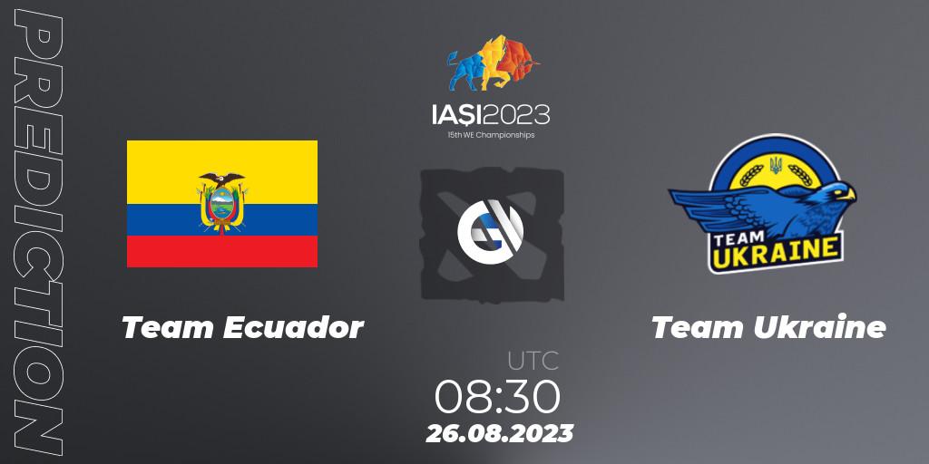 Team Ecuador - Team Ukraine: Maç tahminleri. 26.08.23, Dota 2, IESF World Championship 2023