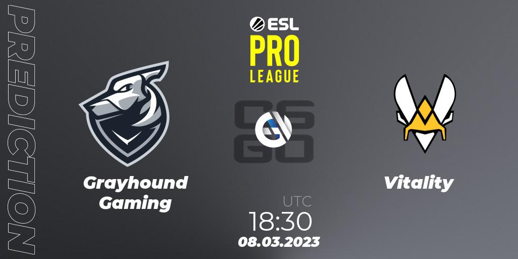 Grayhound Gaming - Vitality: Maç tahminleri. 08.03.23, CS2 (CS:GO), ESL Pro League Season 17