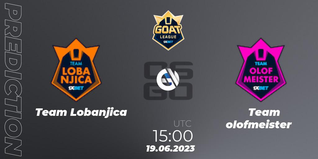 Team Lobanjica - Team olofmeister: Maç tahminleri. 19.06.2023 at 15:00, Counter-Strike (CS2), 1xBet GOAT League 2023 Summer VACation