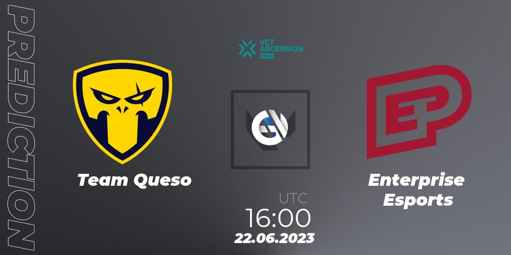 Team Queso - Enterprise Esports: Maç tahminleri. 22.06.23, VALORANT, VALORANT Challengers Ascension 2023: EMEA - Play-In