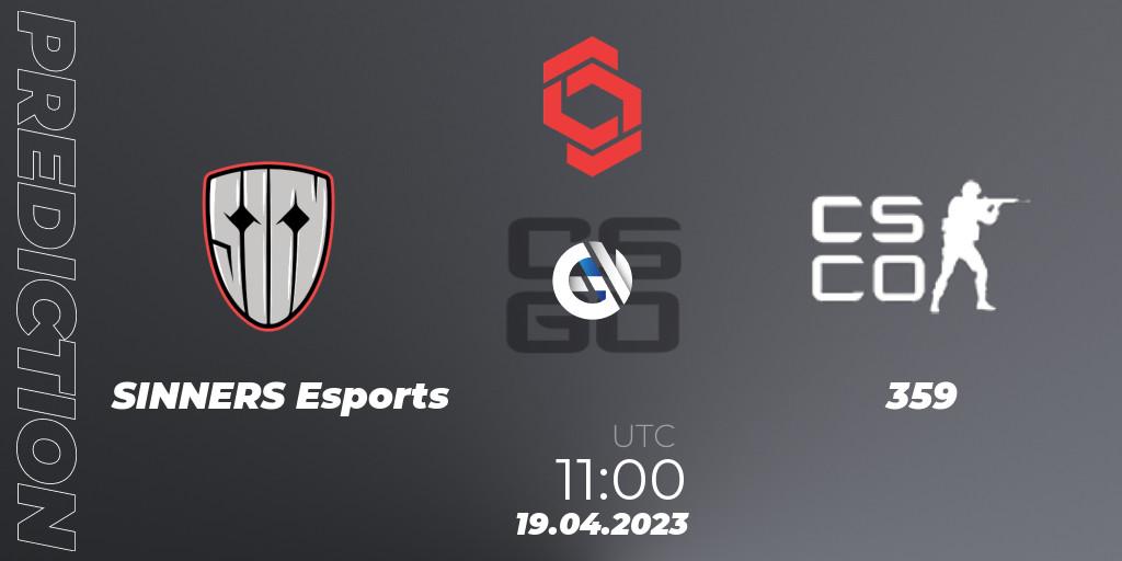SINNERS Esports - 359: Maç tahminleri. 19.04.23, CS2 (CS:GO), CCT Central Europe Series #6