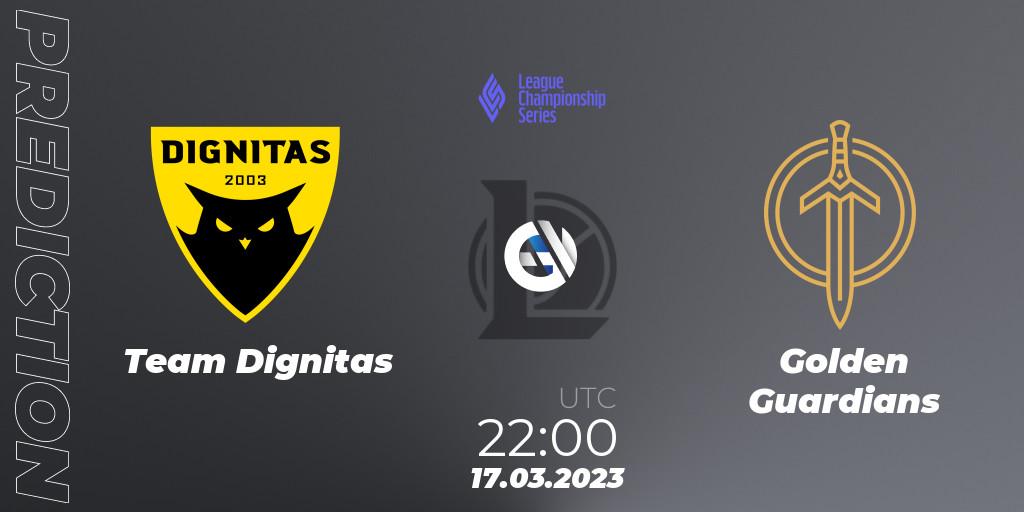 Team Dignitas - Golden Guardians: Maç tahminleri. 17.02.2023 at 02:00, LoL, LCS Spring 2023 - Group Stage