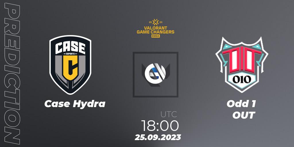 Case Hydra - Odd 1 OUT: Maç tahminleri. 25.09.2023 at 18:00, VALORANT, VCT 2023: Game Changers EMEA Stage 3 - Group Stage
