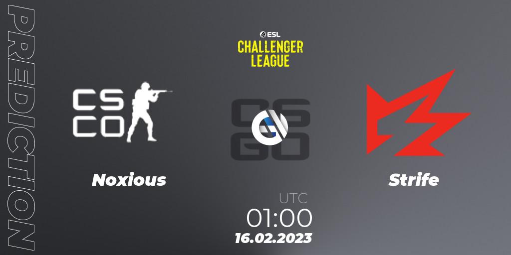 Noxious - Strife: Maç tahminleri. 21.02.2023 at 01:00, Counter-Strike (CS2), ESL Challenger League Season 44: North America